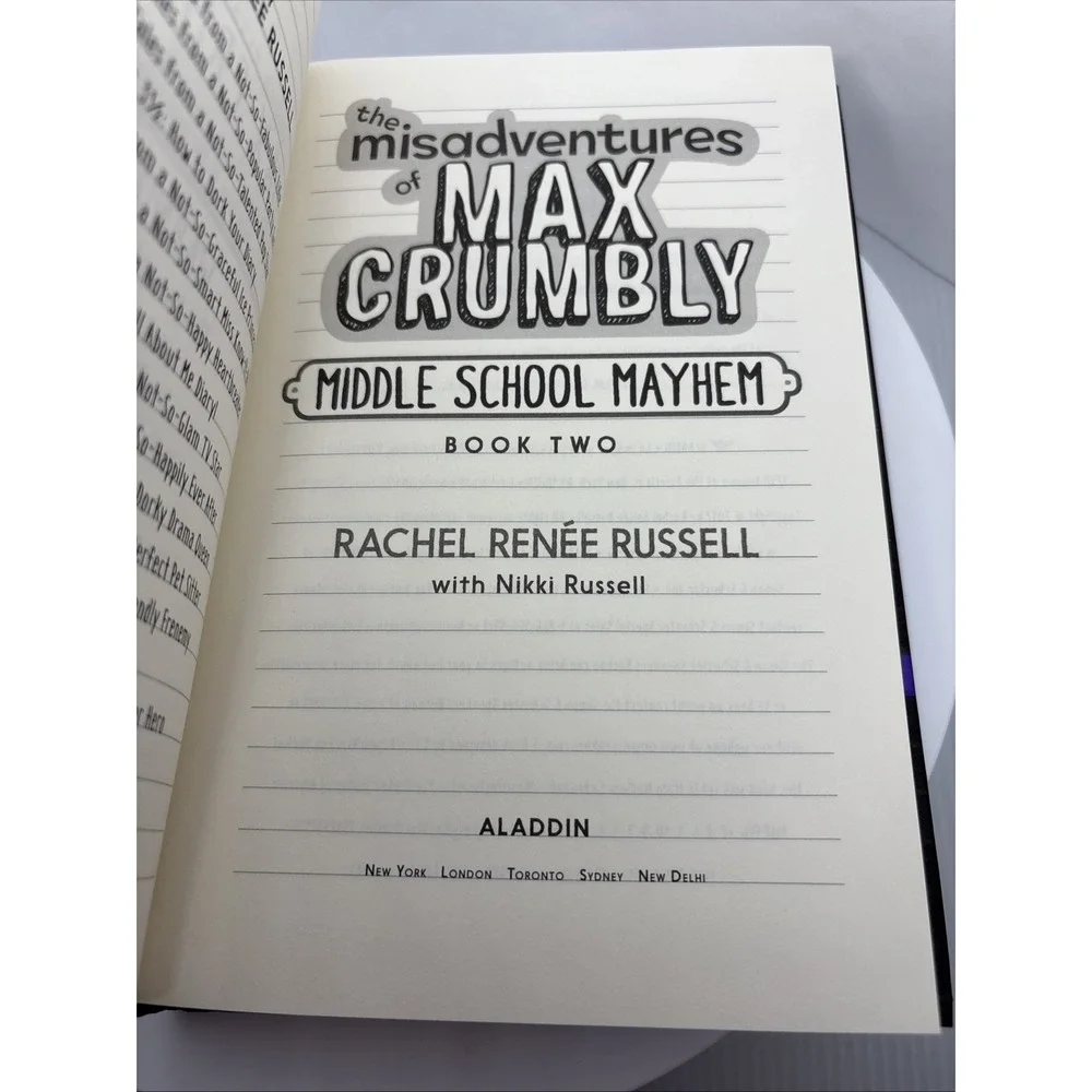 The Misadventures of Max Crumbly 2:‎ Middle School Mayhem (2) Hardcover Like New